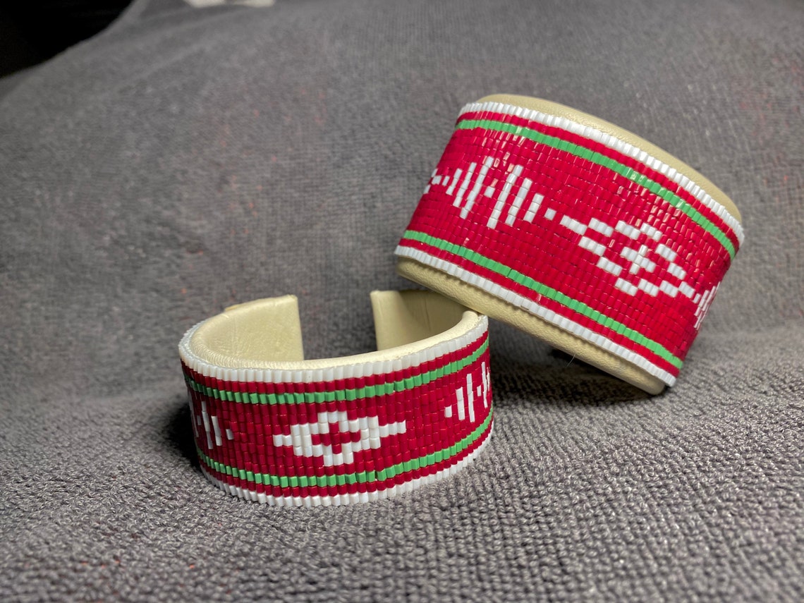 Navajo traditional sash belt beaded design cuff bracelets Etsy