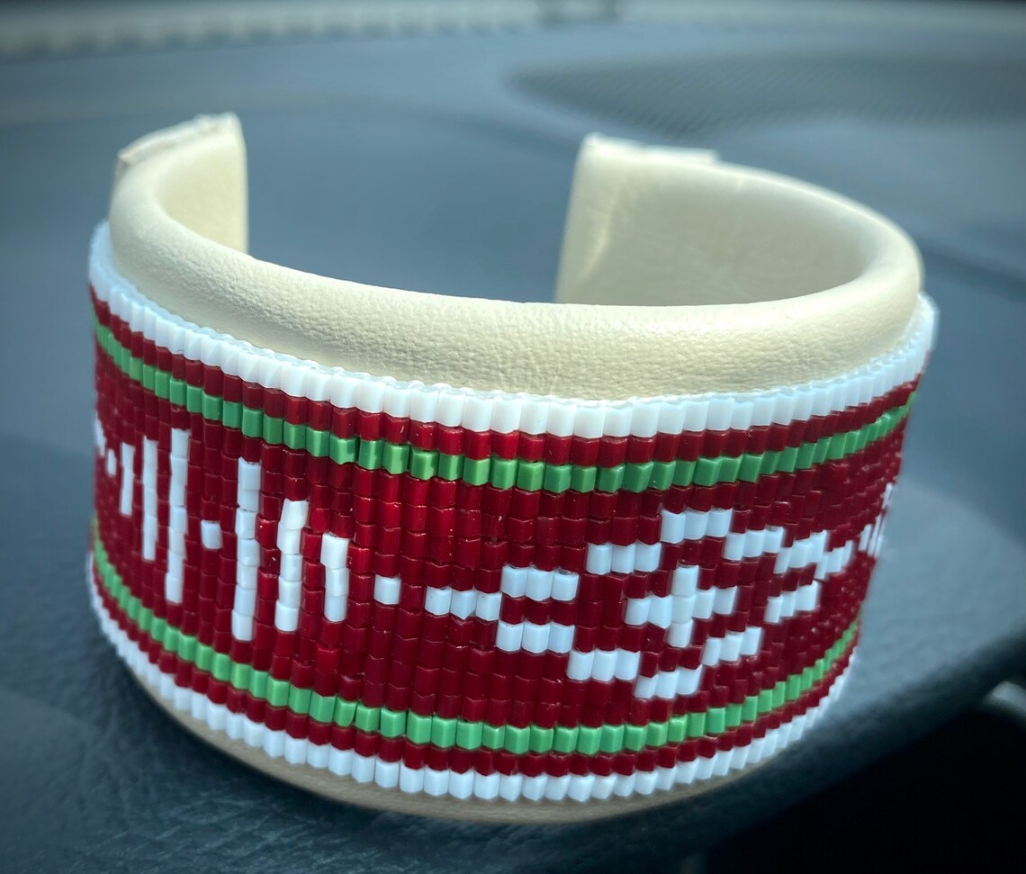 Navajo traditional sash belt beaded design cuff bracelets Etsy
