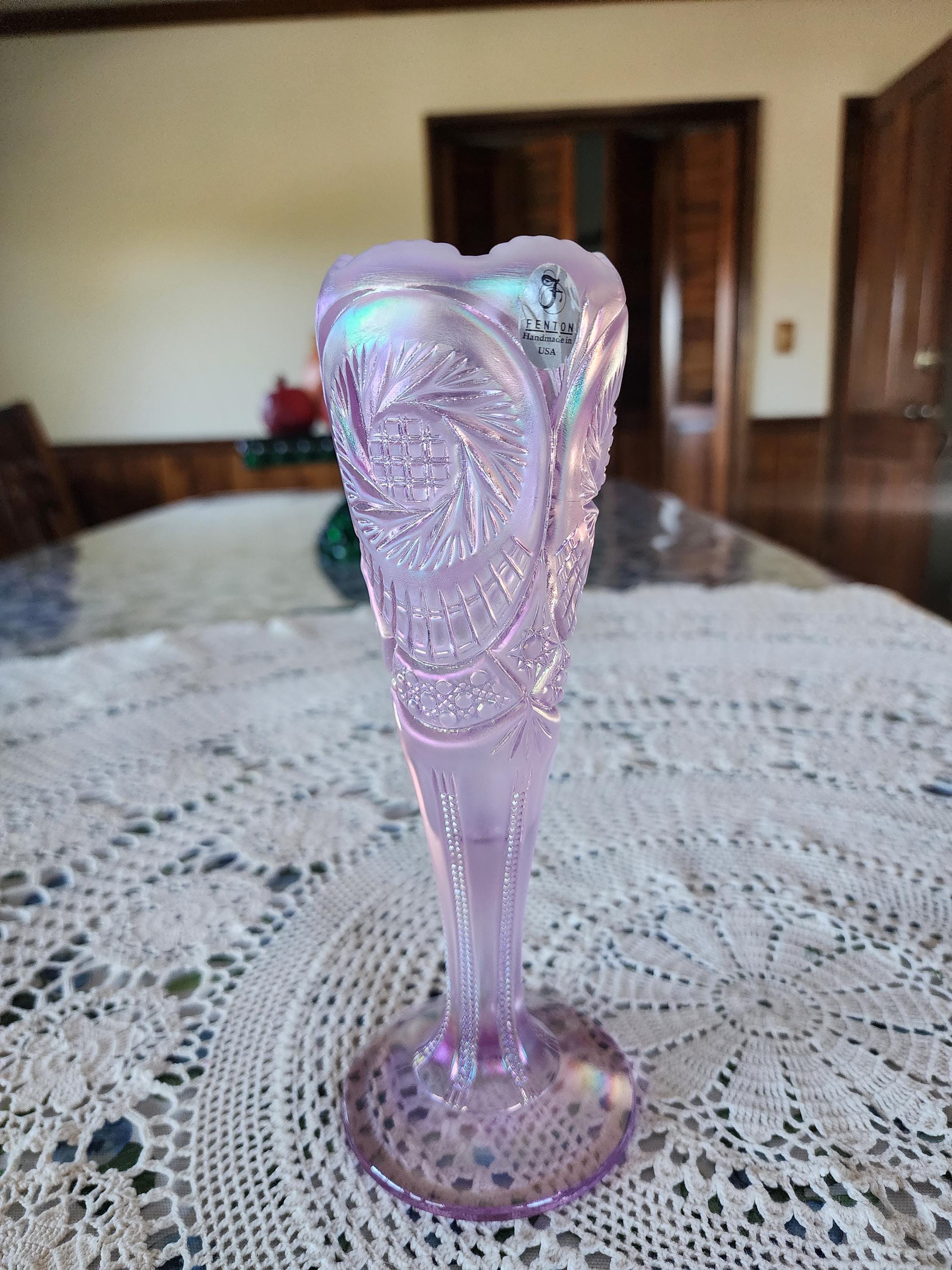 Fenton Pink Chiffon Pinwheel Museum Collection Vase - Etsy