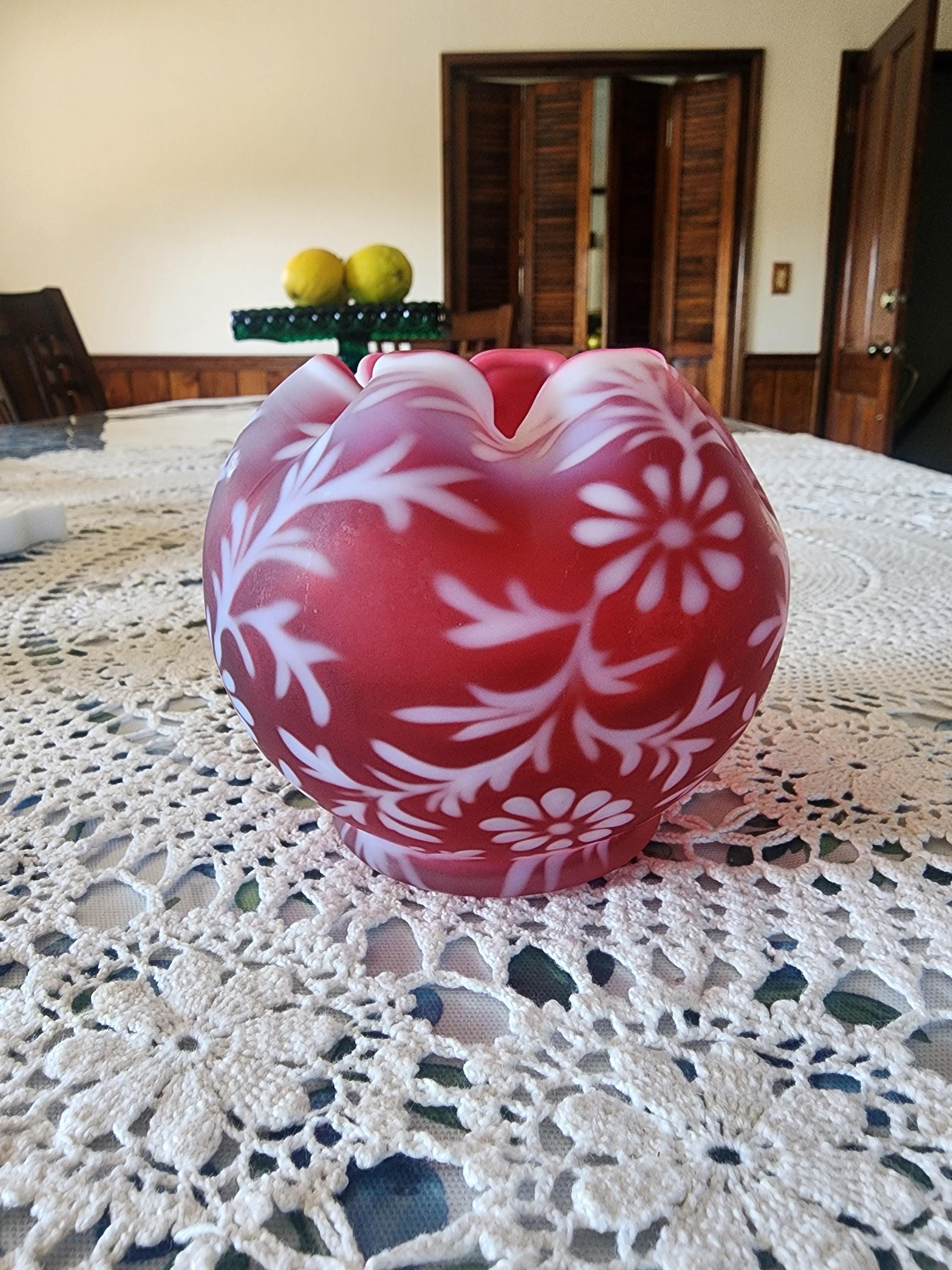 Fenton Daisy and Fern Lamp - Etsy