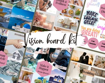 2025 Vision Board Kit: Printable Goal Setting Template (PDF)