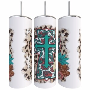 Country Western Cross 20 oz Sublimation Tumbler