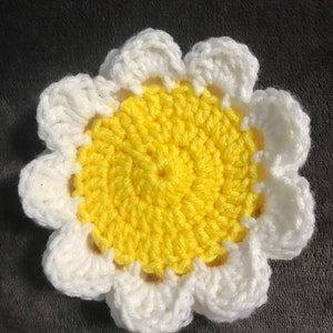 Crochet Daisy Coaster 4pk