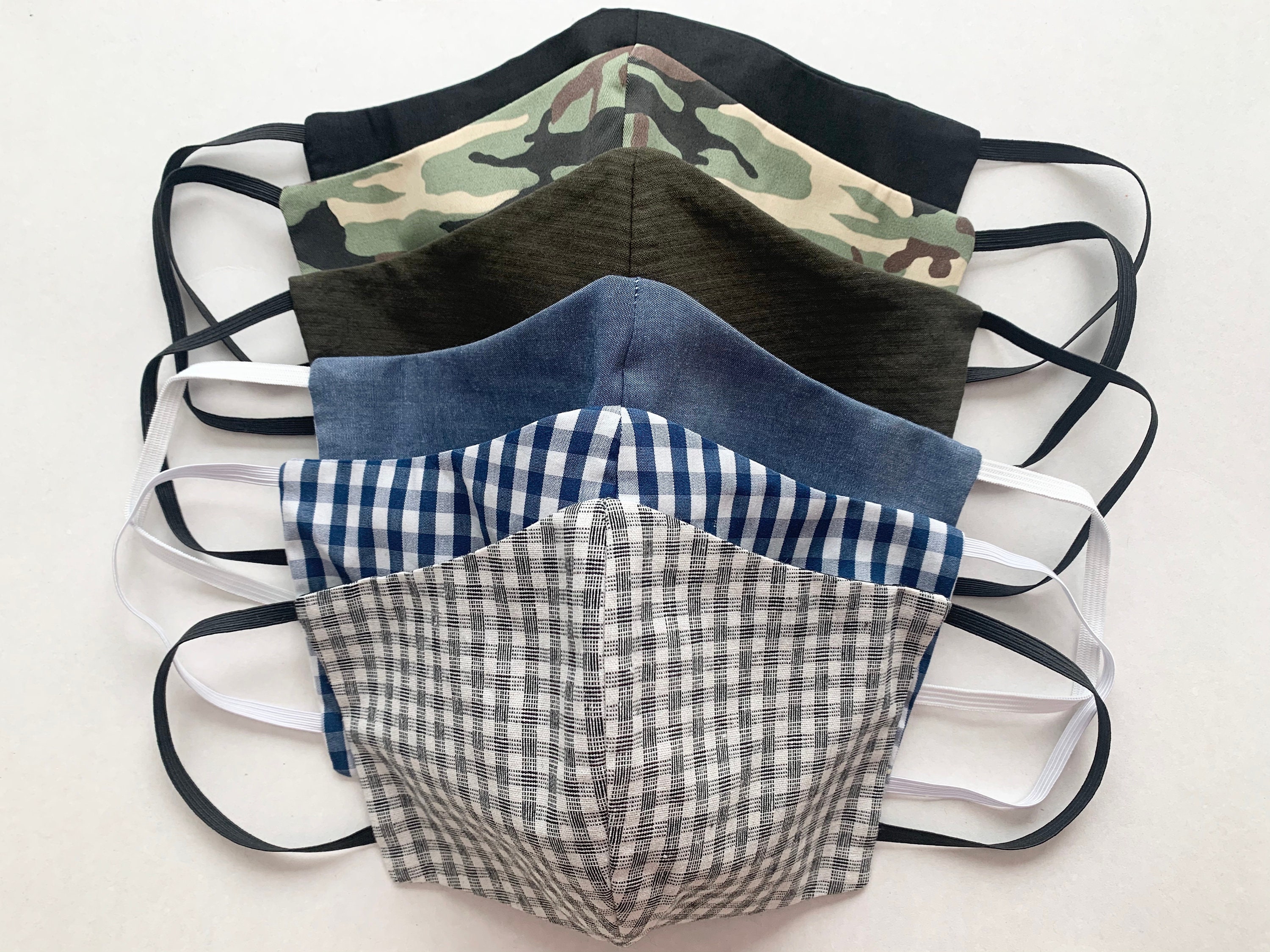 Mens Face Mask With Option for Adjustable Straps Ships Same Etsy