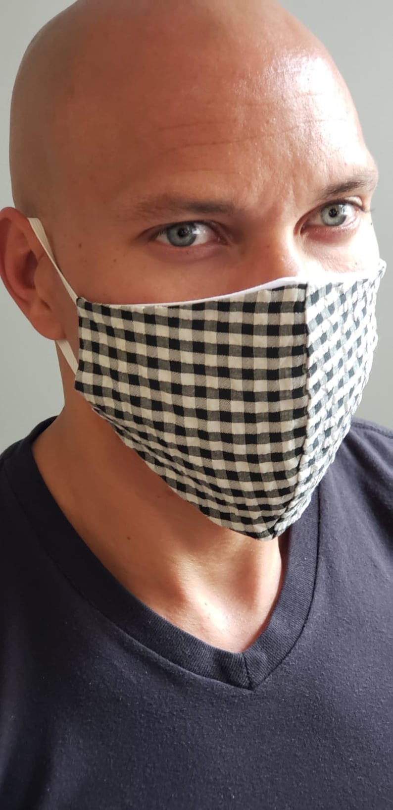 Mens Face Mask With Option for Adjustable Straps Ships Same Etsy