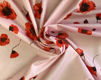 Poppy’s Print Swimwear Fabric by the yard - 4 way stretch