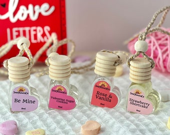 Auto Diffusor, Herz-Lufterfrischer, hängender Auto Diffusor, Autozubehör für Frauen, Hausdiffusor, hängender Duftdiffusor