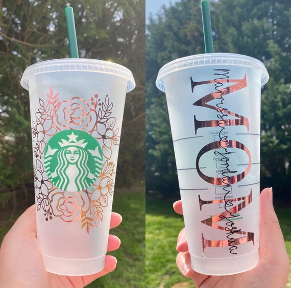 Custom Girl Starbucks Cup, Personalized Tumbler cup with name