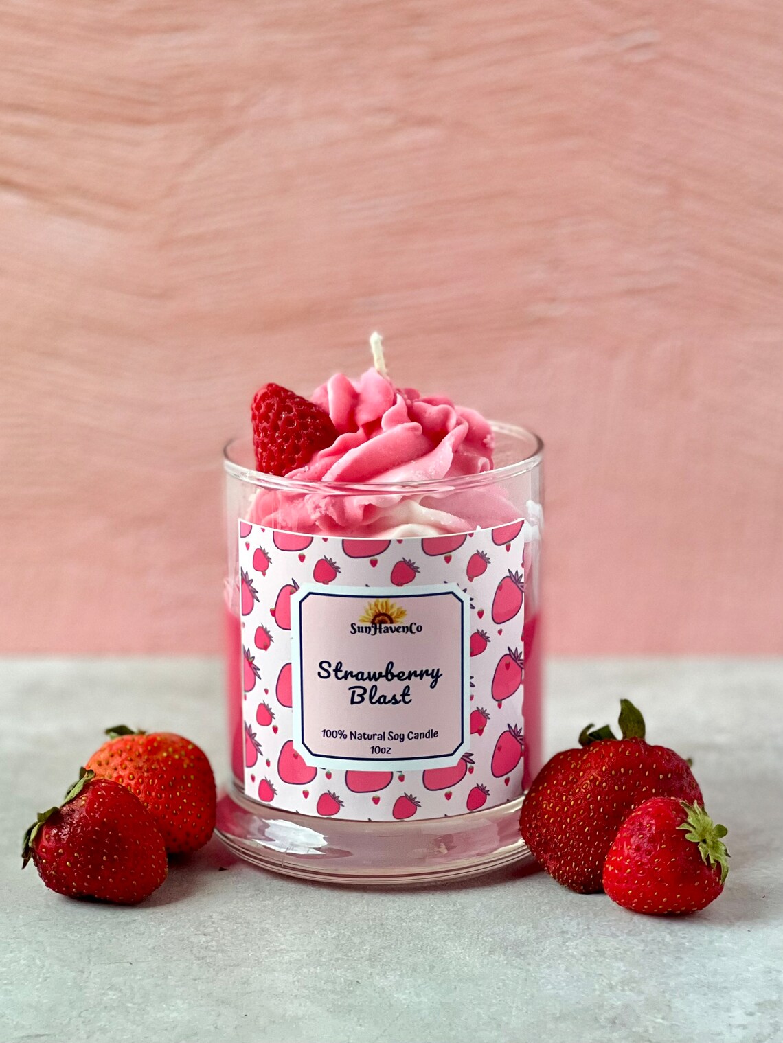 Strawberry Blast Dessert Candle Dessert Frosting Candle Etsy