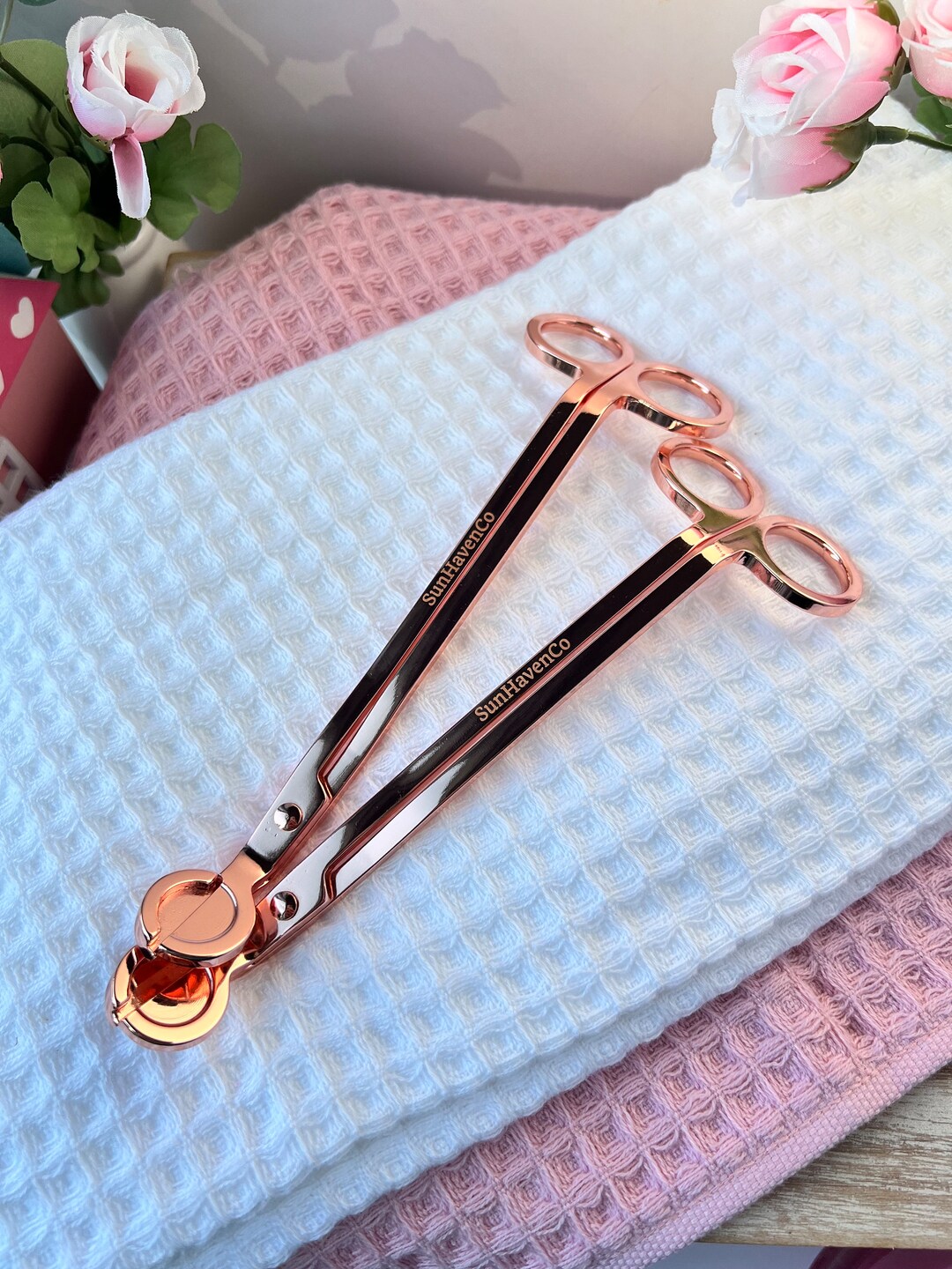Stainless Steel Rose Gold Candle Wick Trimmers, Candle Accessories