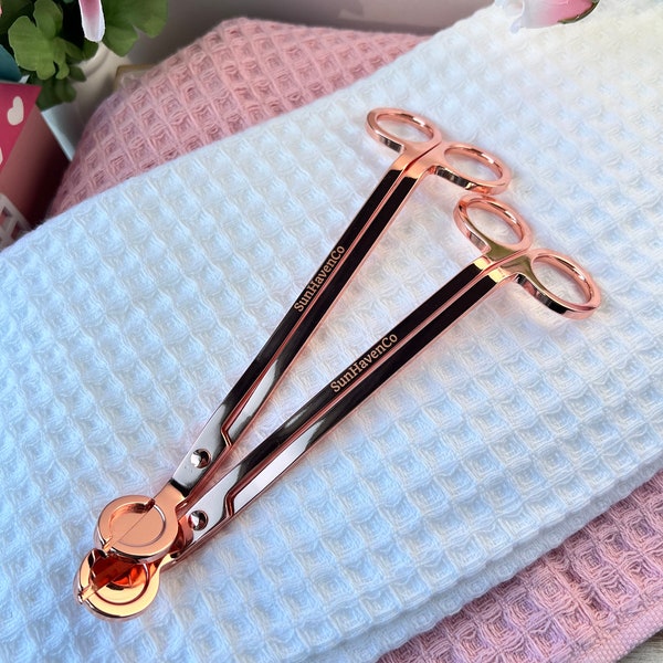 Stainless Steel Rose Gold Candle Wick Trimmers, Candle Accessories, Candle Gift Ideas, Candle Care.