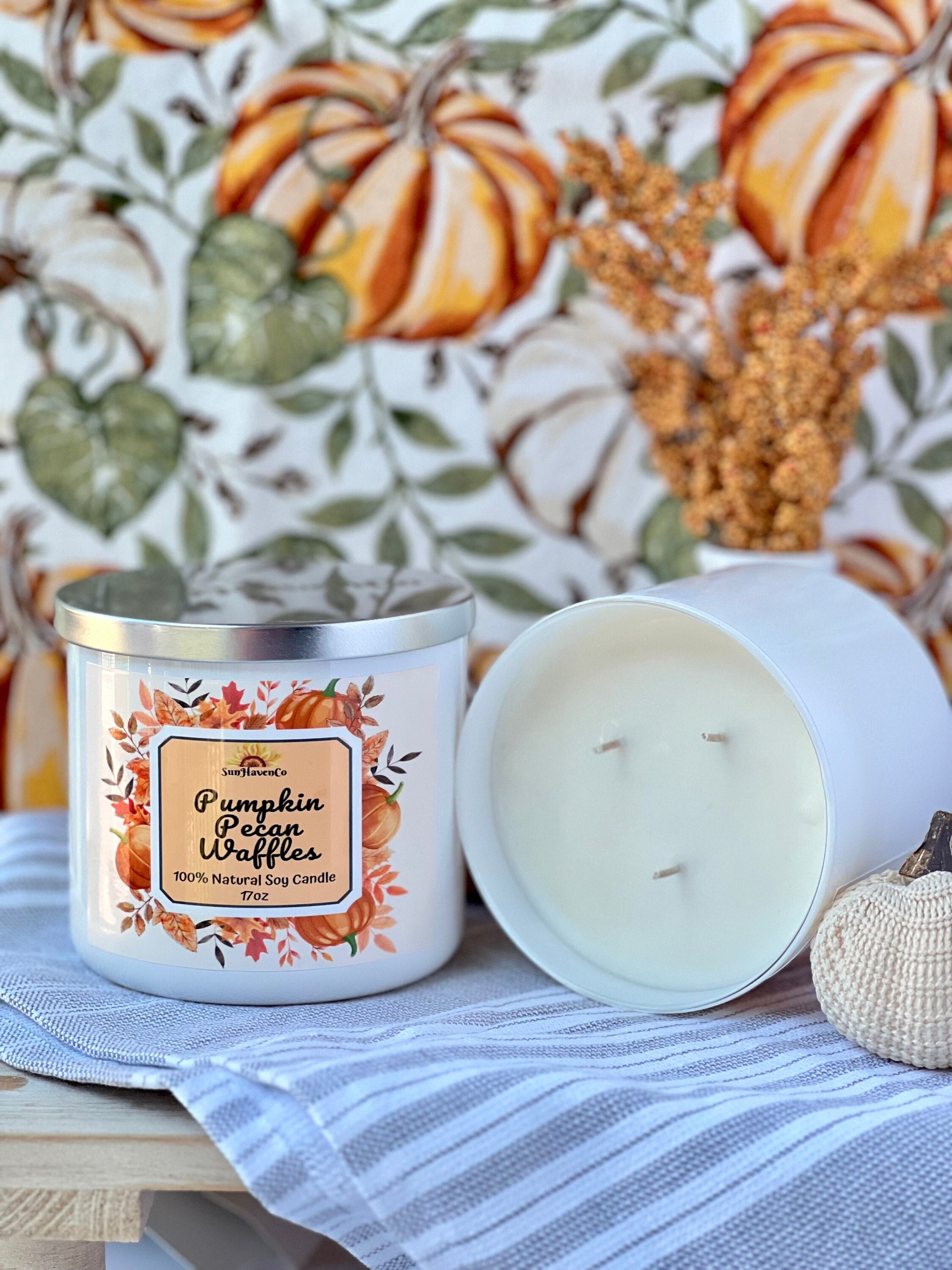 Pumpkin Pecan Waffles Soy Wax Candle Natural Soy Wax Candle picture