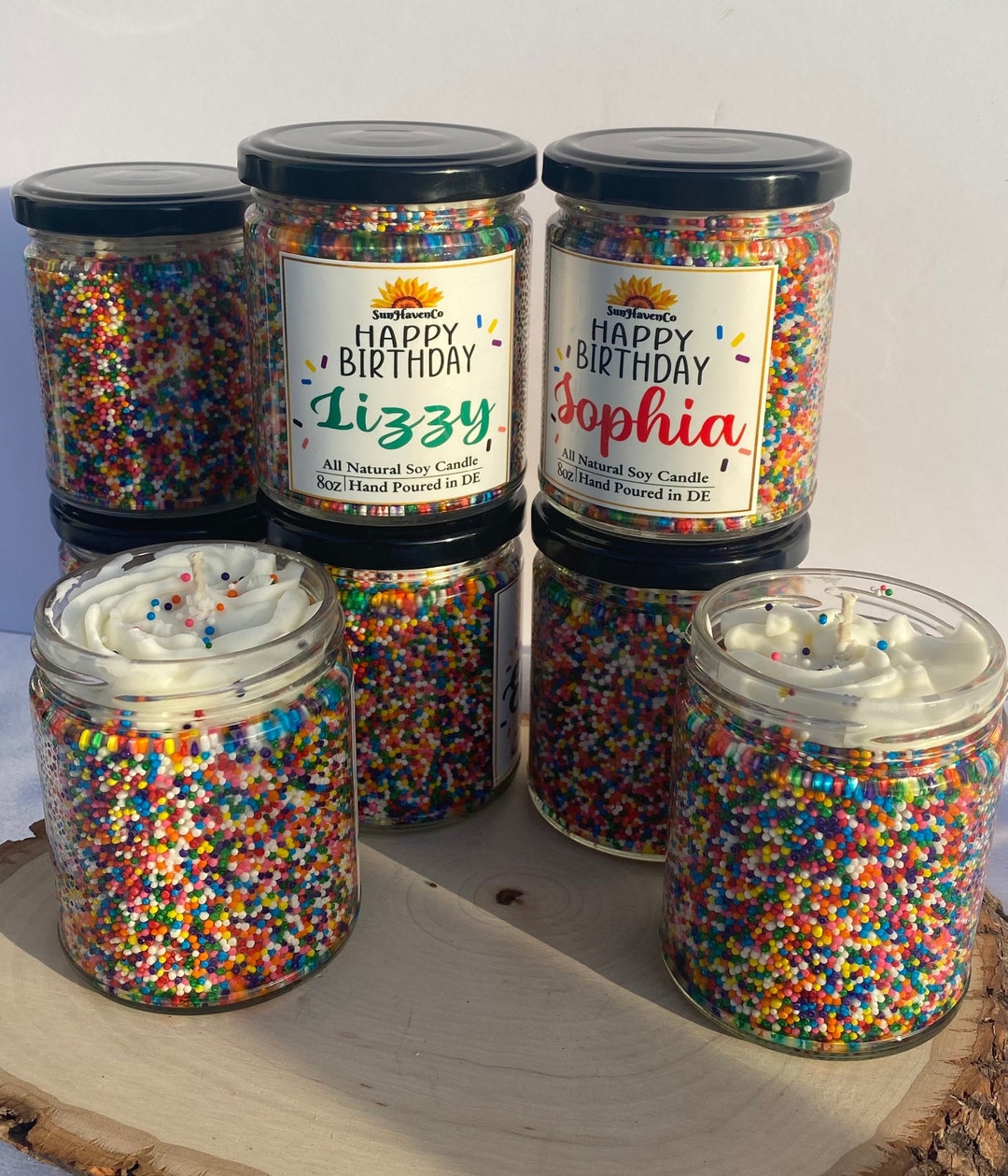 Personalized Happy Birthday Candle, Custom Birthday Candle Gift, Candle