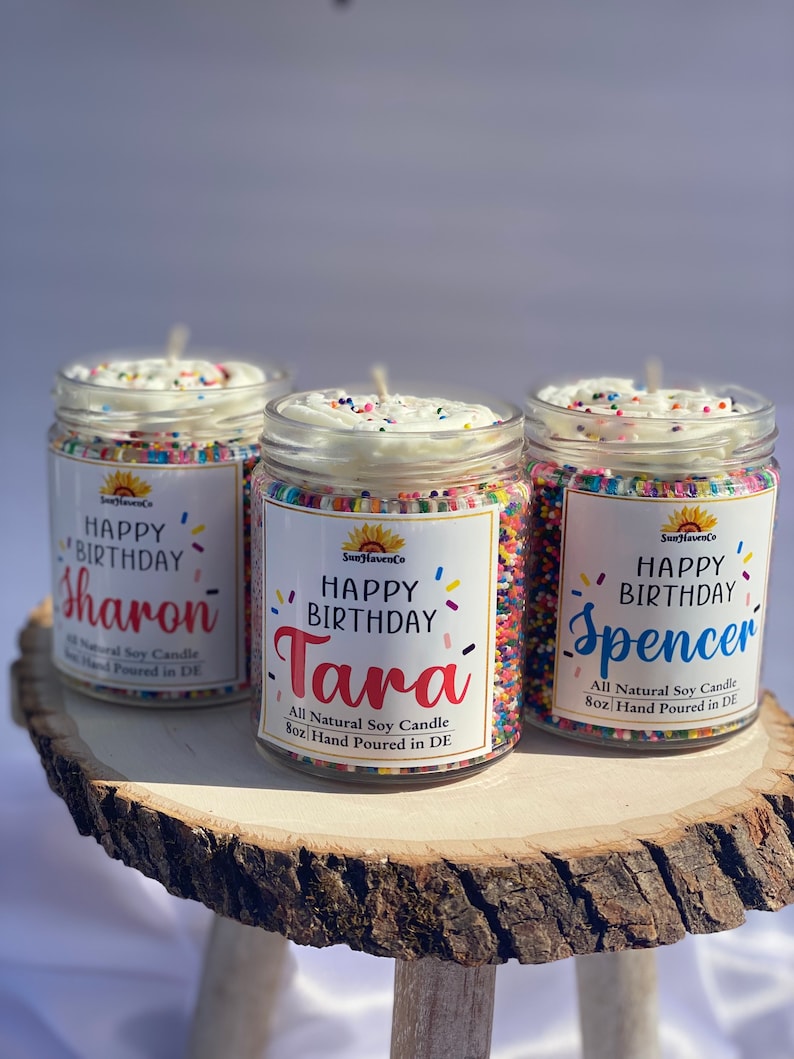 Personalized Happy Birthday Candle Custom Birthday Candle | Etsy