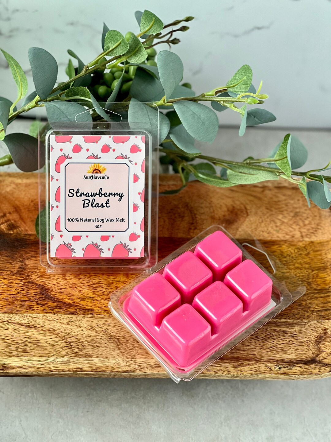 Strawberry Blast Wax Melts Clamshell Strawberry Wax Tart Etsy