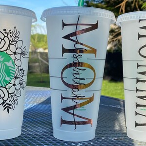 Custom Girl Starbucks Cup, Personalized Tumbler cup with name, Custom Mom drinking Cup, Birthday Cup Gifts, Personalized Mom Gift afbeelding 3