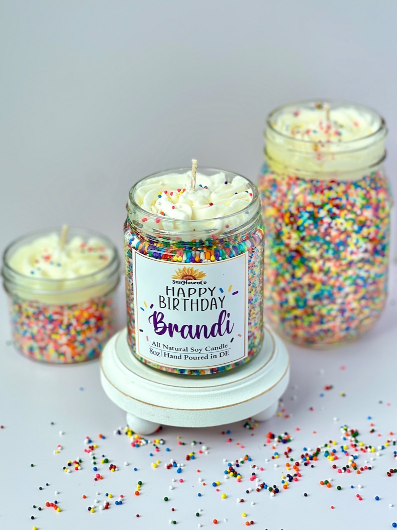 Happy Birthday Candle, Custom Birthday Candle Gift, Candle With ...