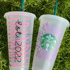 Custom Girl Starbucks Cup, Personalized Tumbler cup with name, Custom Mom drinking Cup, Birthday Cup Gifts, Personalized Mom Gift afbeelding 7