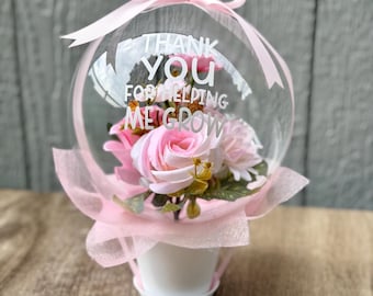 Teacher Appreciation Balloon Flower Bouquet, End Of School Year Gift, Balloon Bouquet Gift, Custom Teacher Gift