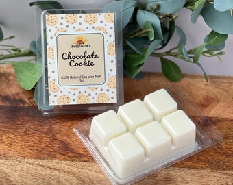 Chocolate Cookie Wax Melts, Clamshell Wax Cubes, Chocolate Wax Tarts, Wax melt cubes for warmer, Natural Wax Tart Melts