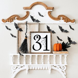 October 31st Sign, Halloween Decor, Halloween Sign, Halloween, Home Decor, Farmhouse Decor, Farmhouse Sign, Decor, Farmhouse, Gift, Sign bild 2
