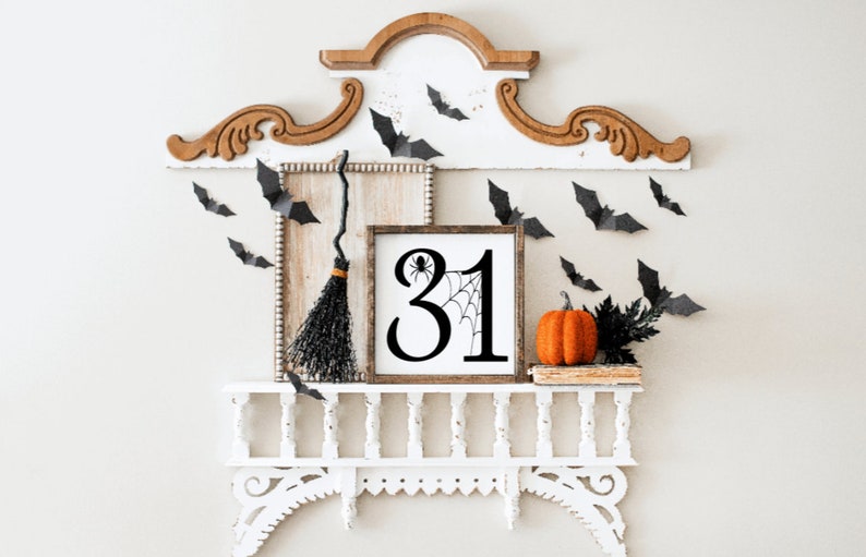 October 31st Sign, Halloween Decor, Halloween Sign, Halloween, Home Decor, Farmhouse Decor, Farmhouse Sign, Decor, Farmhouse, Gift, Sign bild 2