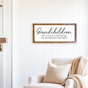 Grandchildren Sign, Grandparent Sign, Grandparent Decor, Gift For Grandma, Gift For Grandpa, Grandkids Sign, Home Decor, Farmhouse Decor
