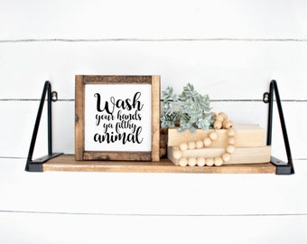 Wash Your Hands Ya Filthy Animal, Bathroom Sign, Bathroom Decor, Farmhouse Sign. Farmhouse Decor, Funny Bathroom Decor, Kids Bath
