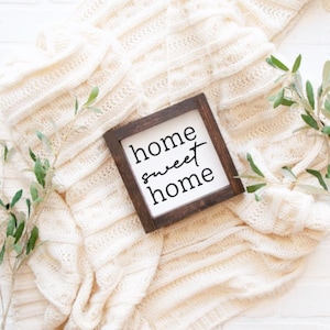 Home Sweet Home sign, Farmhouse, Farmhouse Decor, Farmhouse Sign, Wooden Sign, Home Decor, Home Sign, Framed Sign