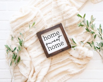 Home Sweet Home sign, Farmhouse, Farmhouse Decor, Farmhouse Sign, Wooden Sign, Home Decor, Home Sign, Framed Sign