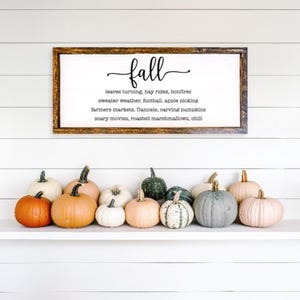 Fall Sign, Fall Decor, Fall, Fall Bucket List, Fall List Sign, Autumn Decor, Autumn Sign, Autumn, Farmhouse Decor, Home Decor, Wooden Sign