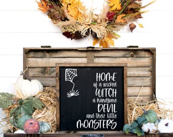 Halloween Sign, Halloween Decor, Halloween, Farmhouse Decor, Farmhouse Sign, Wooden Sign, Home Decor, Witch Sign, Witches, Fall Decor, Fall