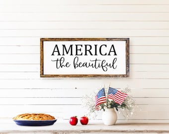Patriotic Decor, Fourth Of July, 4th Of July Decor, 4th of July Sign, Patriotic Sign, 4th of July, Home Decor, Farmhouse Decor, America Sign