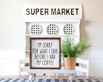 Coffee Sign, Coffee Bar Sign, Coffee Bar Decor, Coffee Bar, Home Decor, Kitchen Sign, Kitchen Decor, Farmhouse Decor, Farmhouse Sign, Decor