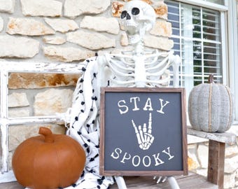 Spooky, Halloween Sign, Halloween Decor, Spooky Sign, Halloween, Stay Spooky, Spooky Decor, Home Decor, Farmhouse Decor, Wooden Sign, Gift