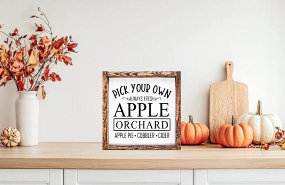Apple Orchard Sign, Fall Decor, Fall Sign, Fall, Apple Decor, Apple Sign, Home Decor, Decor, Farmhouse Decor, Farmhouse Sign, Wooden Sign