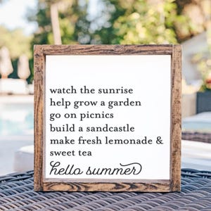 Hello Summer Sign, Summer Decor, Summer Sign, Summer, Summertime, Summertime Decor, Home Decor, Decor, Gift, Sign, Wooden Sign, Farmhouse