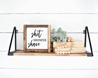 Bathroom Sign, Funny Bathroom Sign, Bathroom Decor, Funny Bathroom Decor, Bathroom, Wooden Sign, Home Decor, Farmhouse Decor, Farmhouse,Sign