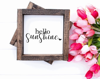Hello Sunshine Sign, Summer Sign, Summer Decor, Spring Decor, Sunshine Decor, Spring Sign, Home Decor, Wooden Sign, Sign, Farmhouse Decor