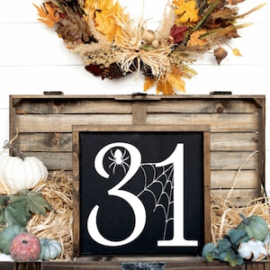 October 31st Sign, Halloween Decor, Halloween Sign, Halloween, Home Decor, Farmhouse Decor, Farmhouse Sign, Decor, Farmhouse, Gift, Sign bild 1