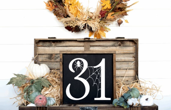 October 31st Sign, Halloween Decor, Halloween Sign, Halloween, Home Decor, Farmhouse Decor, Farmhouse Sign, Decor, Farmhouse, Gift, Sign