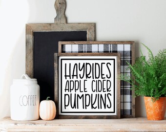 Fall Decor, Fall Sign, Fall, Halloween Decor, Halloween Sign, Halloween, Home Decor, Farmhouse Decor, Farmhouse Sign, Apple Cider Sign, Gift