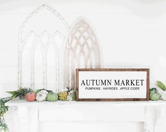 Autumn Market Sign, Fall Decor, Fall Sign, Home Decor, Halloween, Halloween Decor, Halloween Sign, Halloween, Autumn, Autumn Decor, Sign