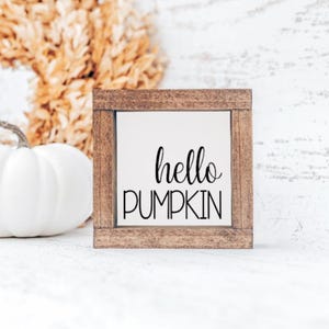Hello Pumpkin, Fall Decor, Fall Sign, Fall, Pumpkin Decor, Pumpkin Sign, Halloween Decor, Halloween Sign, Halloween, Tiered Tray Decor, Gift