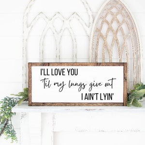 Home Decor, Farmhouse Decor, Farmhouse Sign, Farmhouse, Living Room Decor, Entryway Decor, Sign,  All Your'n, I'm All Your'n, Ain't Lynin,