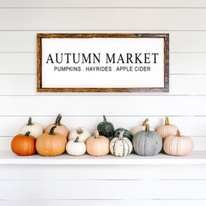 Autumn Market Sign, Fall Decor, Fall Sign, Home Decor, Halloween, Halloween Decor, Halloween Sign, Halloween, Autumn, Autumn Decor, Sign