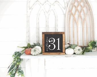 October 31st Sign, Halloween Decor, Halloween Sign, Halloween, Tiered Tray Decor, Tiered Tray Sign, Farmhouse Halloween