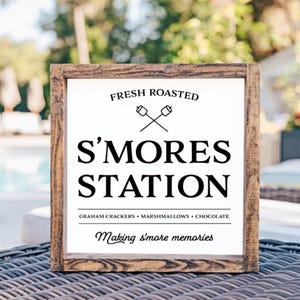 Smore's Station Sign, Smore's Bar, Smore's Bar Sign, Home Decor, Decor, Summer Decor, Summer Sign, Wooden Sign, Farmhouse Decor, Decor, Sign