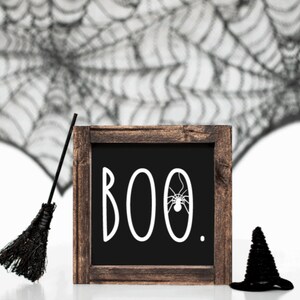 Boo Sign, Halloween Sign, Halloween Decor, Halloween Tiered Tray, Tiered Tray Sign, Tiered Tray Decor, Home Decor, Decor, Mini Sign,
