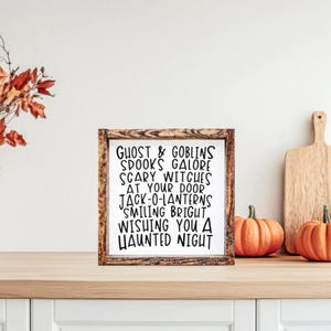 Halloween Sign, Halloween Decor, Halloween Display, Halloween, Home Decor, Decor, Farmhouse Sign, Farmhouse Decor, Wooden Sign, Sign, Gift